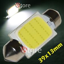 2 LED Festoon 39mm COB SMD 12 Chip BIANCO Lampade Luci Lampadine Interno Targa