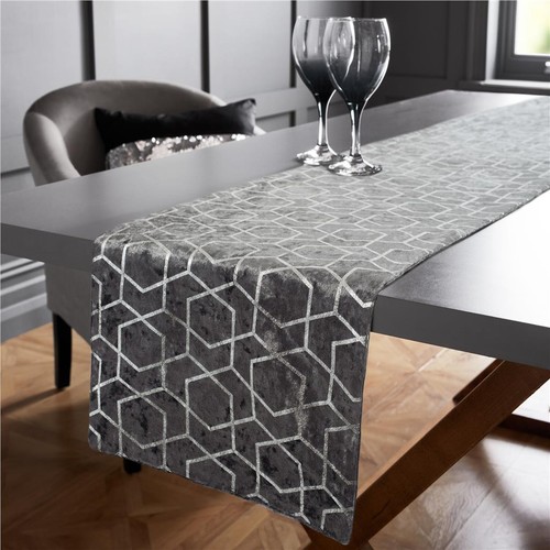 Table runner metallic silver - runner,