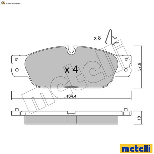 Brake pad set disc - pad,