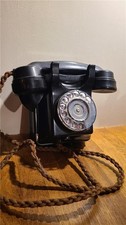 1940's Siemens Black Bakelite Vintage Wall Telephone