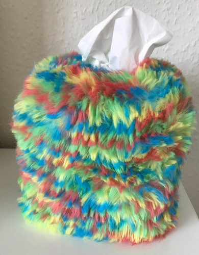 Fluffy tissue box cover holder - fluffy,