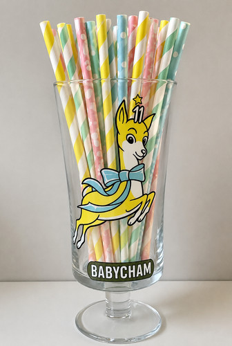 Babycham style glass - babycham,