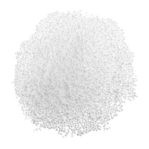 Mini white foam - white, beads