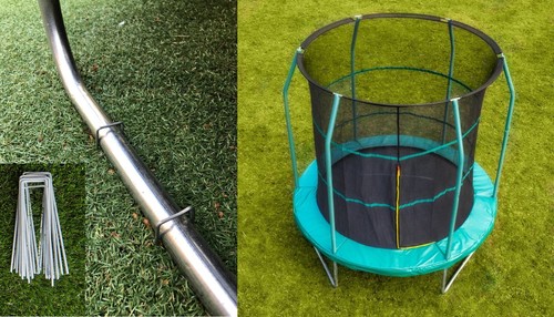 Trampoline safety ground pins - safety,
