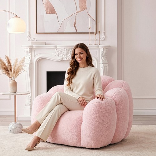 Floral shaped bean bag chair - floral,