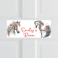 Personalised Boho Horses Metal