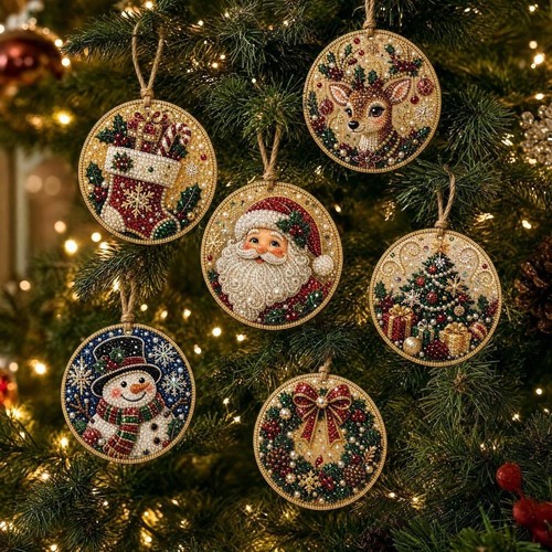 6pcs diy christmas diamond - diy,