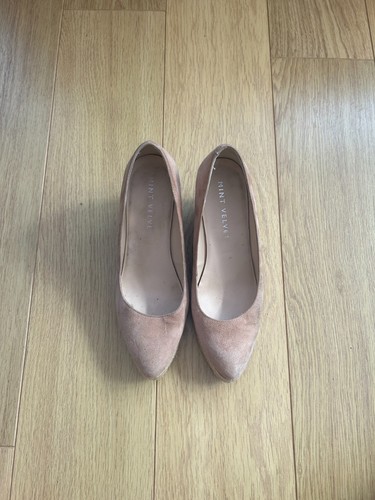 Mint velvet beige wedge heels - velvet,