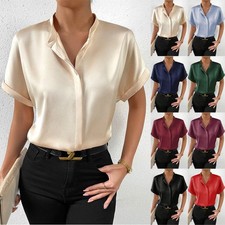 Satin Silk Short Sleeve Summer