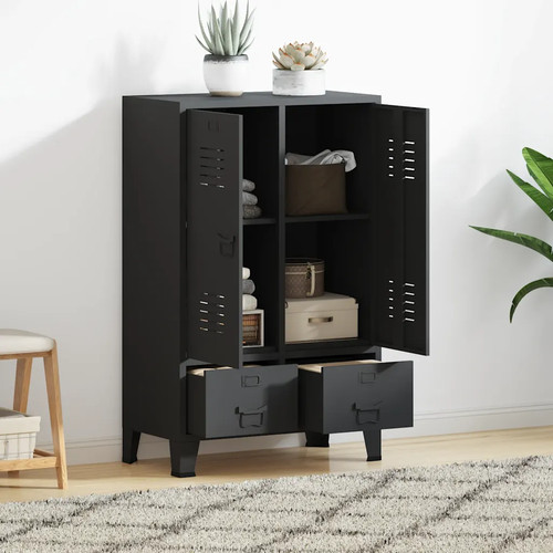 Wardrobe black metal - wardrobe,
