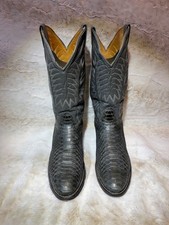 Nocona Cowboy Boots Mens Size 12D Beautiful Gray Exotic Python Snakeskin