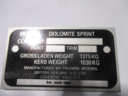 Nameplate british leyland sign - british,