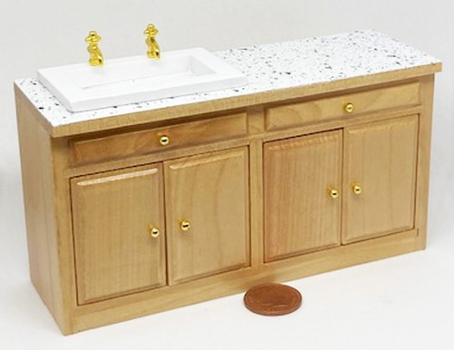 Dolls house sink unit large - unit,