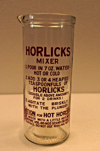 Vintage horlicks mixer glass - vintage,