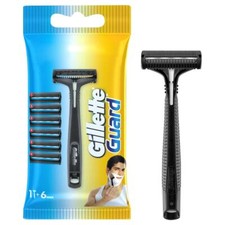 Gillette Guard Razor with 6 to 12 Cartridges - Easy to Shave  -No Cut -Free Ship