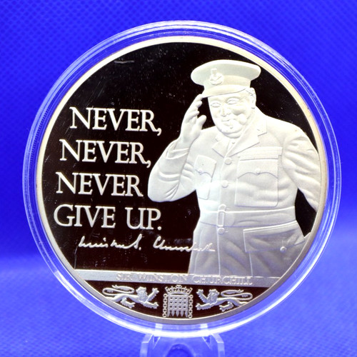Winston churchill never give - churchill,