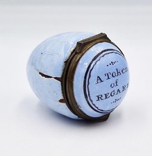 GEORGIAN BILSTON ENAMEL "A