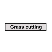 Quazar Grass Cutting PPE Road Sign Variant