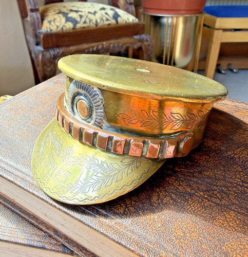 Trench art military cap - art,