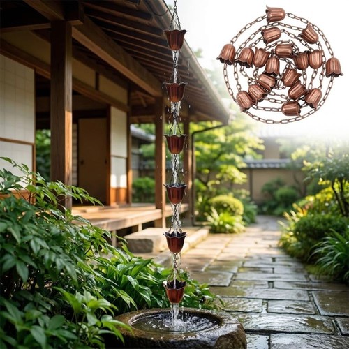 Cups metal tulip - metal, rain