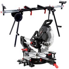 Excel 305mm Sliding Mitre Saw 240V/2000W LED Light with Universal Wheel Stand
