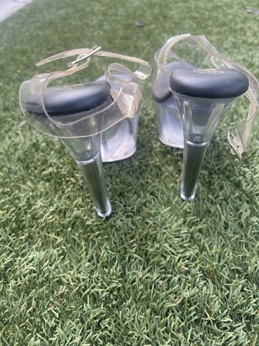Clear platform stiletto - 7",