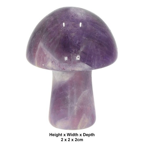 Mini mushroom crystal carved - mini,