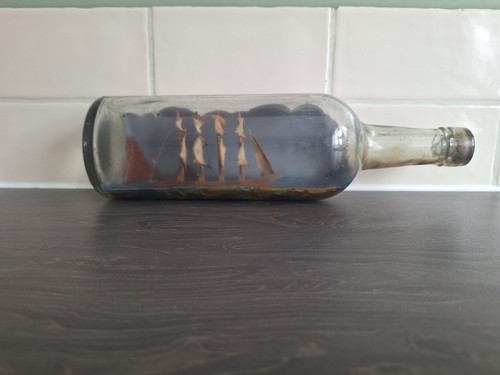 Vintage ship bottle - vintage, in