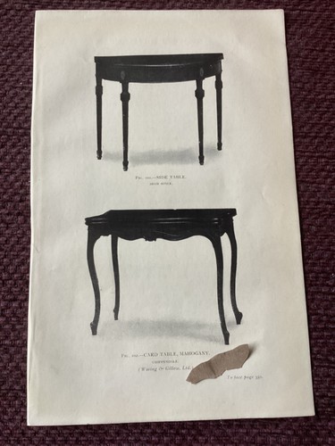 Antique print waring gillow - print,, &