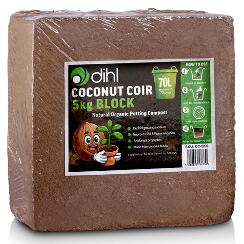 70l coco coir compost block - coir,