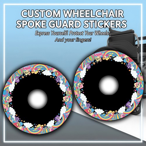 Wheelchair spoke guard - wheelchair, sticker