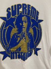 Supreme Hysteric Glamour L/S Tee White Blue Gold SS21 Glitter Long Sleeve new