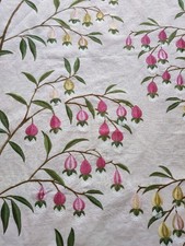 Sanderson Embroidered Fabric "Chinese Lantern" 2 Metres Peach Blossom