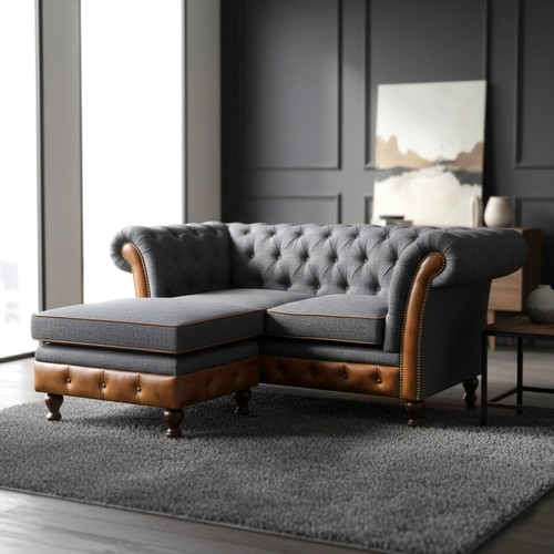 Chesterfield brown tan - chesterfield, leather
