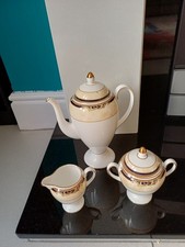 Wedgwood Cornucopia Coffee Pot and Sugar Bowl Set with Milk Jug