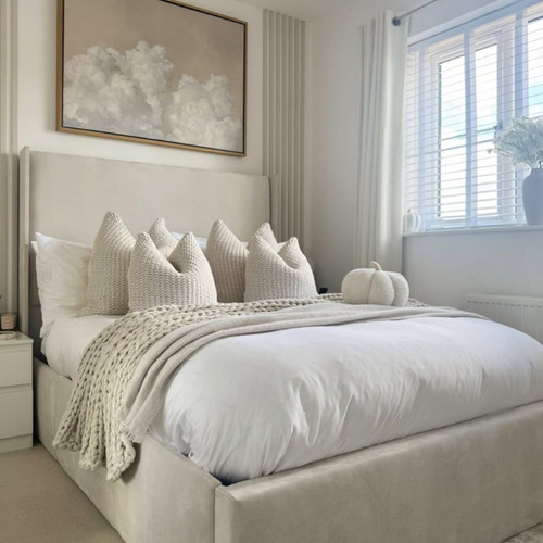 New winged bed frame - winged, plush