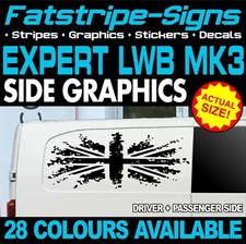 to fit PEUGEOT EXPERT MK3 LWB L2 UNION JACK FLAG GB GRAPHICS STICKERS CAMPERVAN