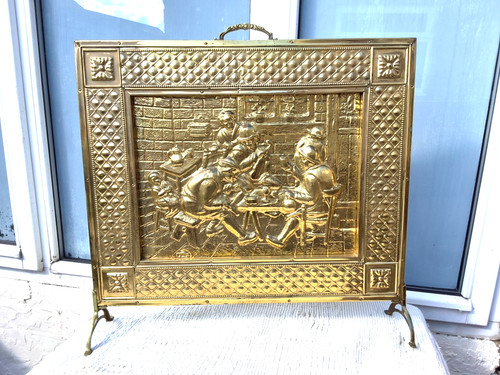 Vintage embossed tavern scene - vintage,