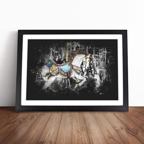 Carousel horse framed wall art - horse,