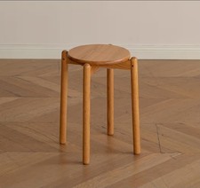 Oak wood stool - oak,