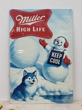 Miller High Life Beer Snowman
