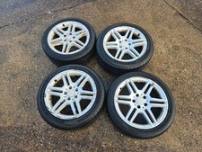 2005 MERCEDES BENZ E-CLASS C-CLASS 17" STAGGERED AMG ALLOY WHEEL & TYRE SET OF 4
