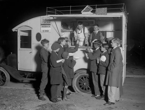 Mobile fish and chip van - fish,