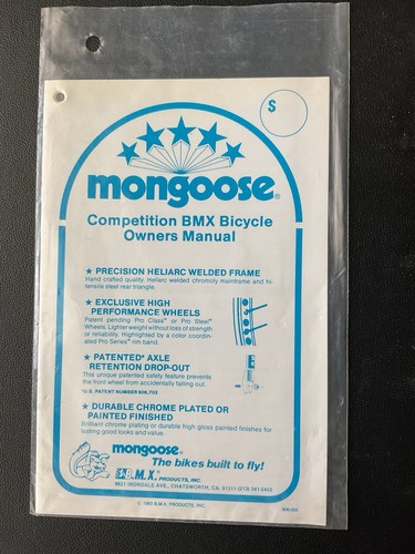 Mongoose bmx 1983 pro - mongoose,