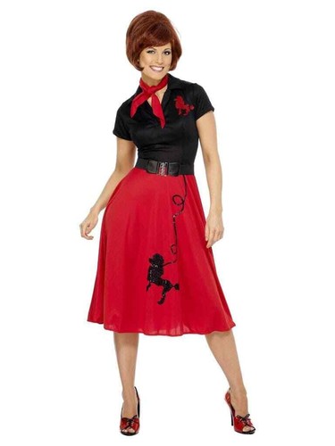 Ladies 1950s red poodle - ladies,