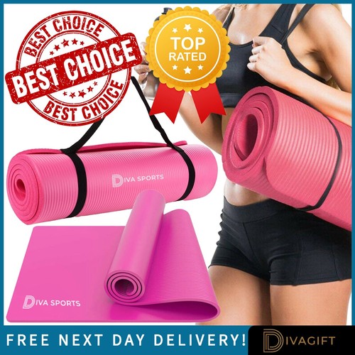 Pink yoga mat 15mm thick - yoga,