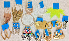 Extra Large Earrings  Job Lot Statement, Hoops, Dangles Vintage To Modern x 15