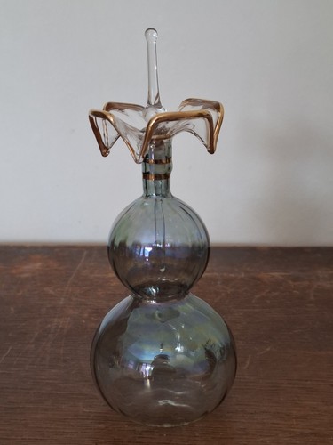 Vintage hand blown iridescent - hand,