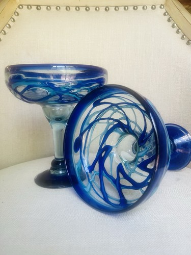 Vintage hand blown margarita - vintage,