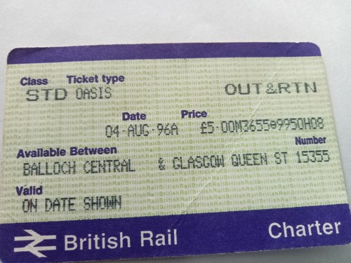 Oasis train ticket - oasis,